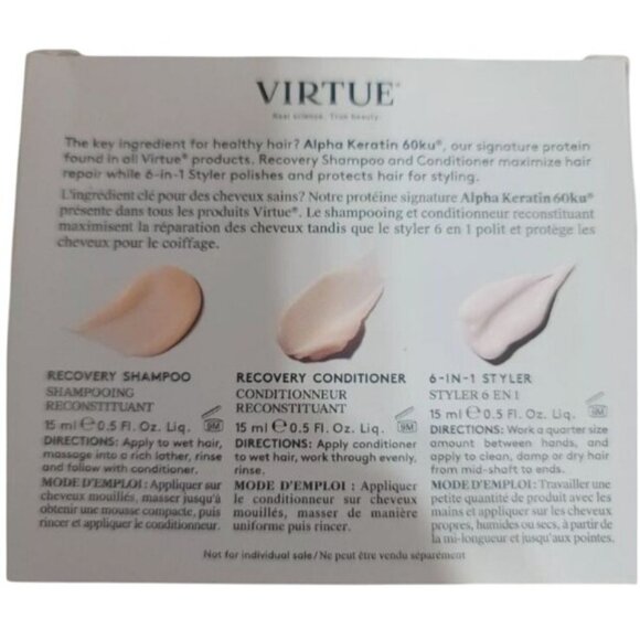 Virtue Repair & Strengthen Recovery Shampoo Conditioner 6-in-1 Styler 0.5oz/15mL - Picture 3 of 3